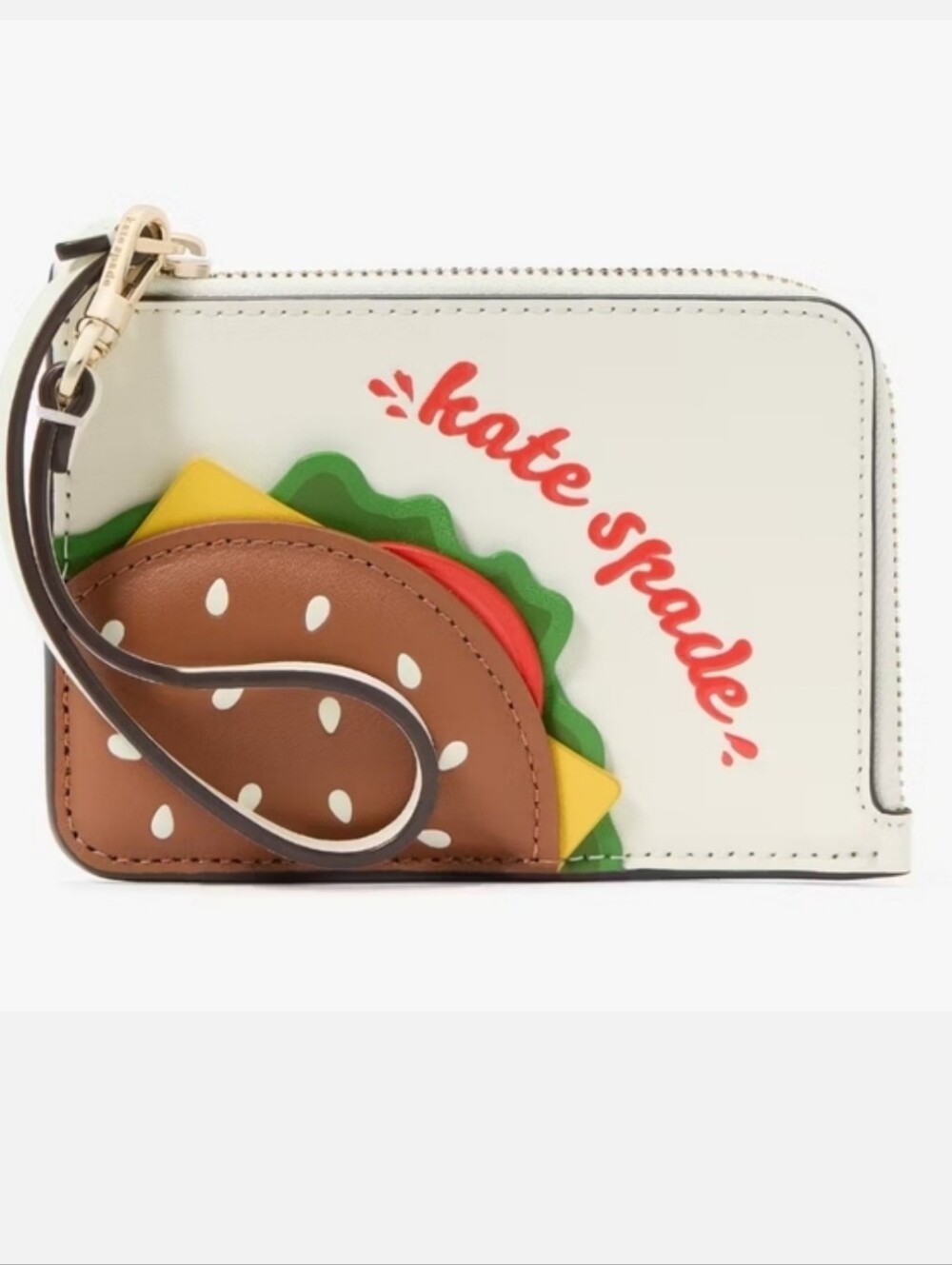 Kate Spade Snack Bar Burger Card Holder Wristlet